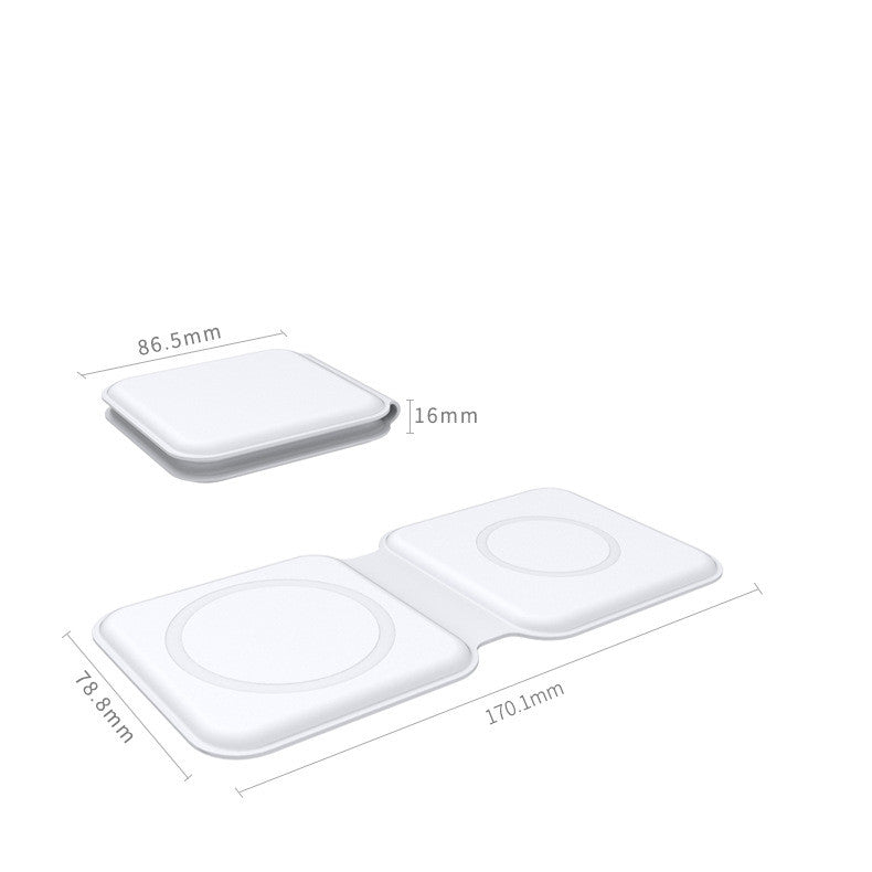 2 In 1 folding Dual Magnetic Wireless Charger