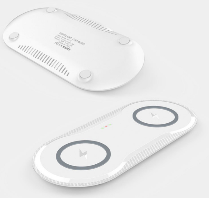 2 in 1 Dual 10W Fast Wireless Charger