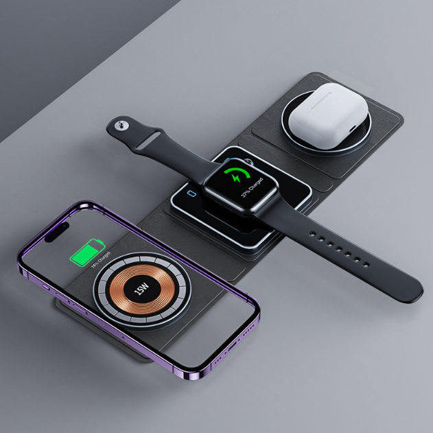 3 In 1 Charging Pad With Night Light Magnetic Station