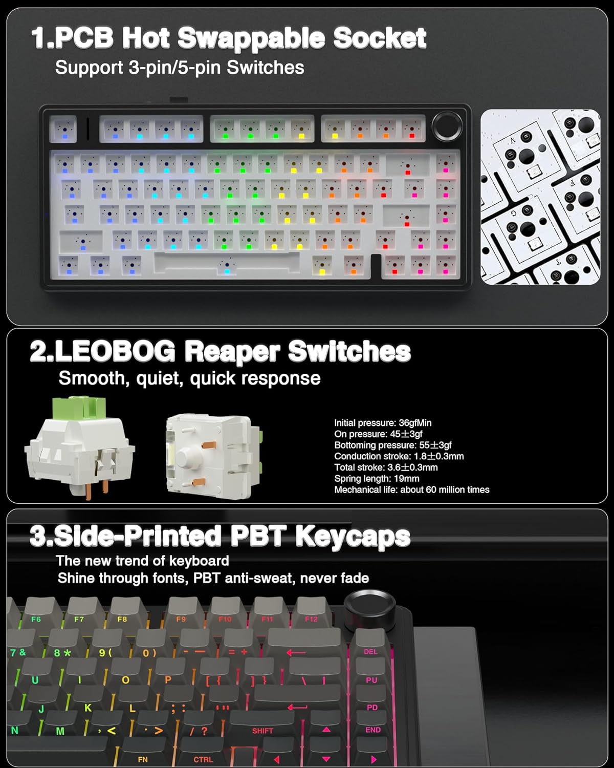Metacova F75 Pro | Compact Tri-Mode Mechanical Keyboard